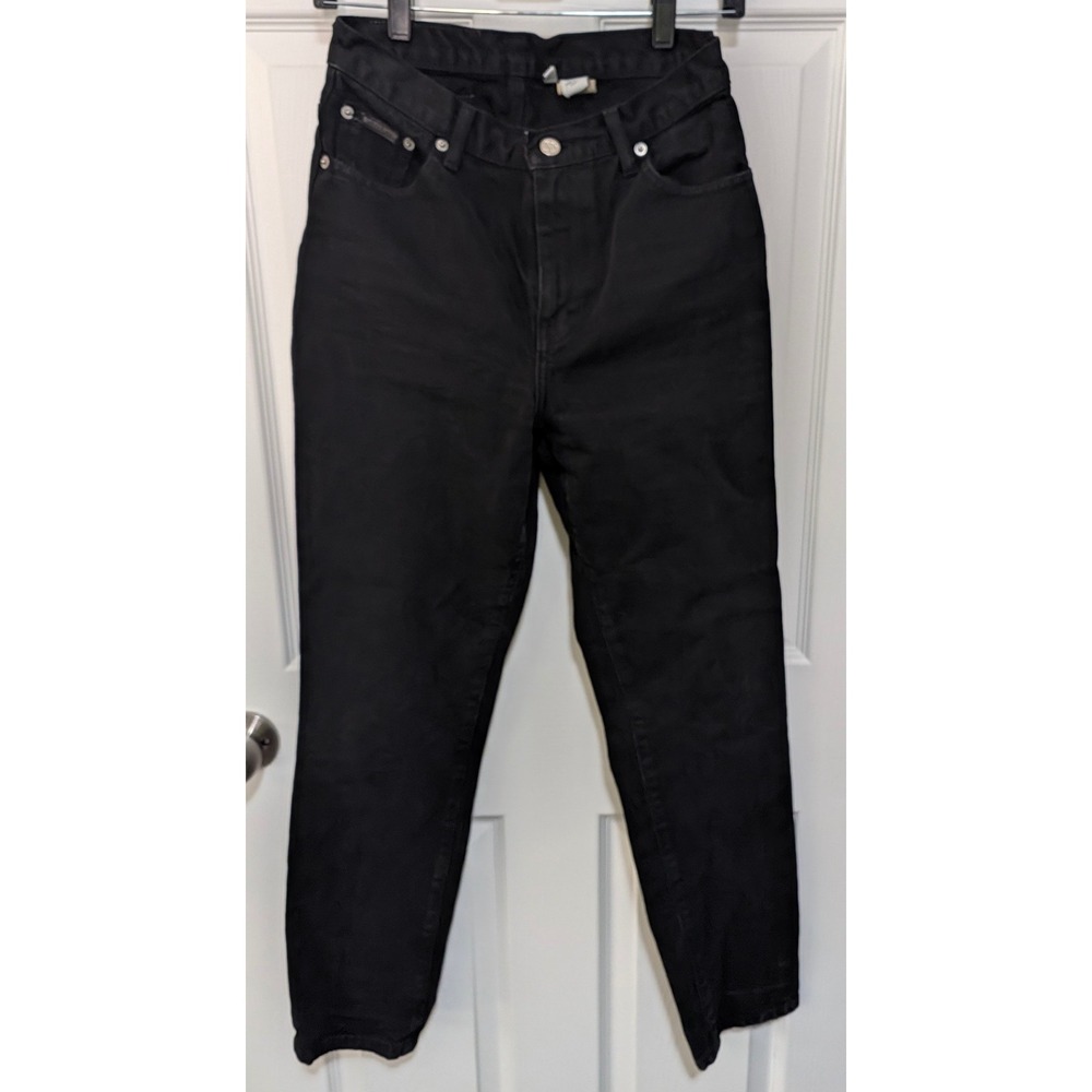 Calvin Klein Jeans Womens 6 Black Straight Leg 100% Cotton Denim